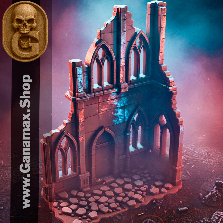 Ruine Gothique 01 – Décor immersif en résine pour wargames et JdR (précommande)