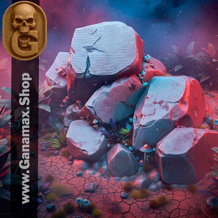 Décor Rocaille 3D – Rochers Détailés pour Wargames et Dioramas