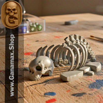 Squelette de Créature – Décor immersif pour wargames et jeux de rôle (précommande)