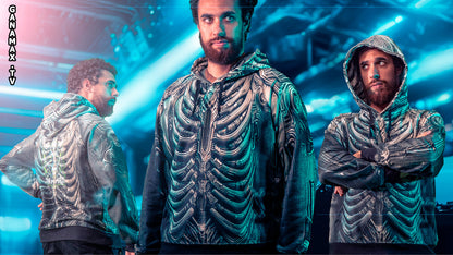 Sweat à capuche "Cuirasse du Guerrier Squelette"