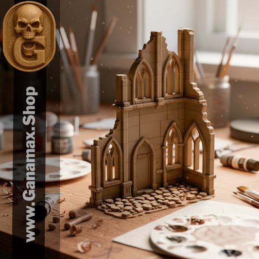 Ruine Gothique 01 – Décor immersif en résine pour wargames et JdR (précommande)