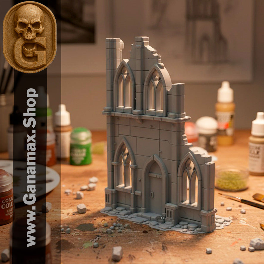 Ruine Gothique 01 – Décor immersif en résine pour wargames et JdR (précommande)