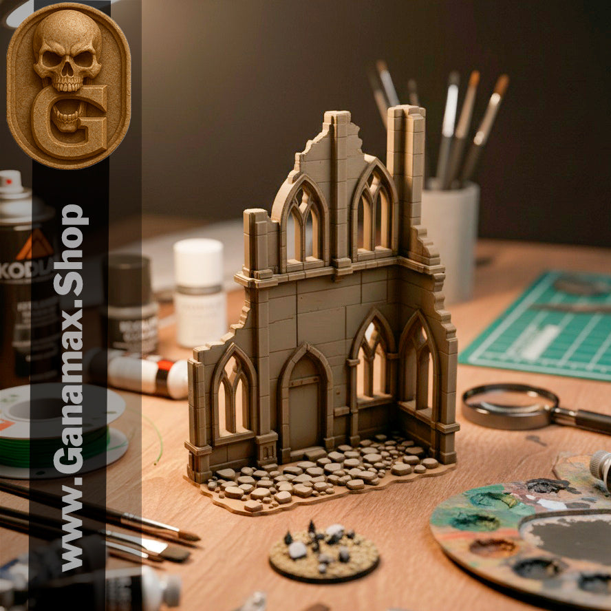 Ruine Gothique 01 – Décor immersif en résine pour wargames et JdR (précommande)