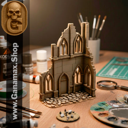 Ruine Gothique 01 – Décor immersif en résine pour wargames et JdR (précommande)