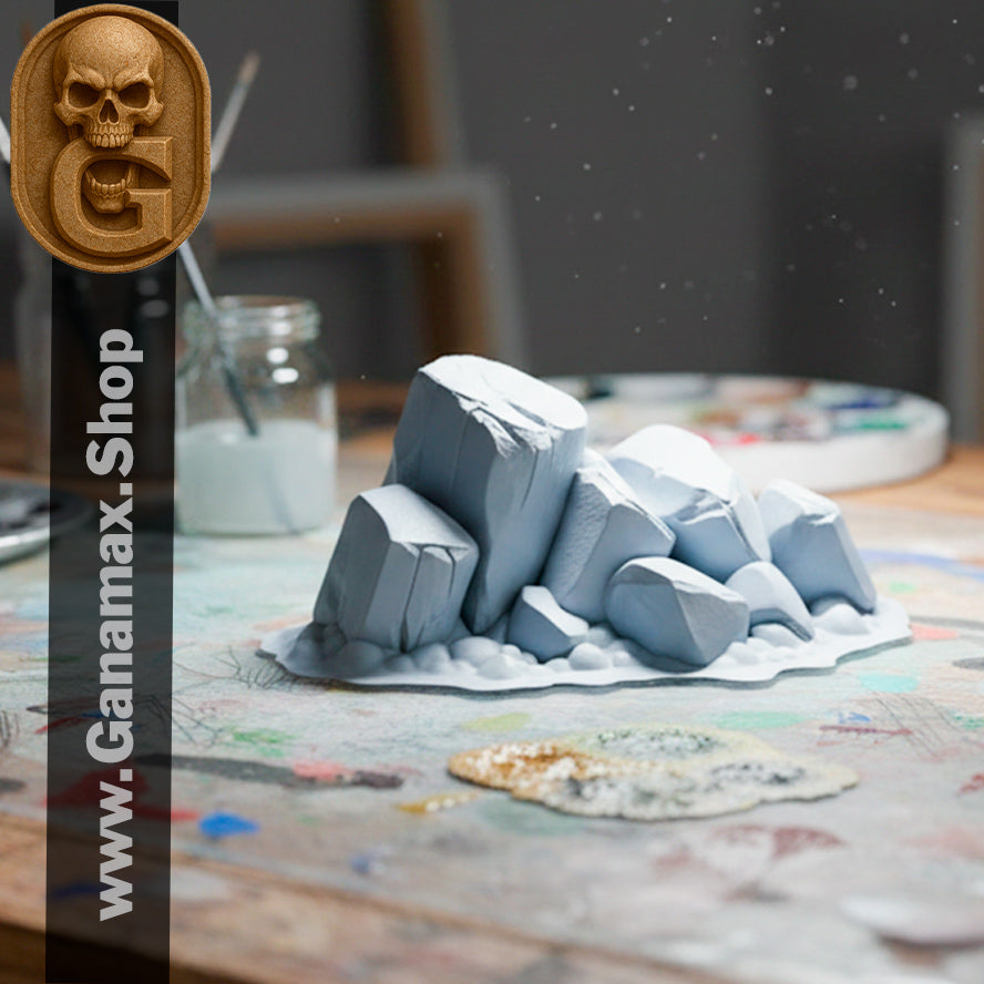 Décor Rocaille 3D – Rochers Détailés pour Wargames et Dioramas
