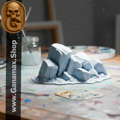 Décor Rocaille 3D – Rochers Détailés pour Wargames et Dioramas