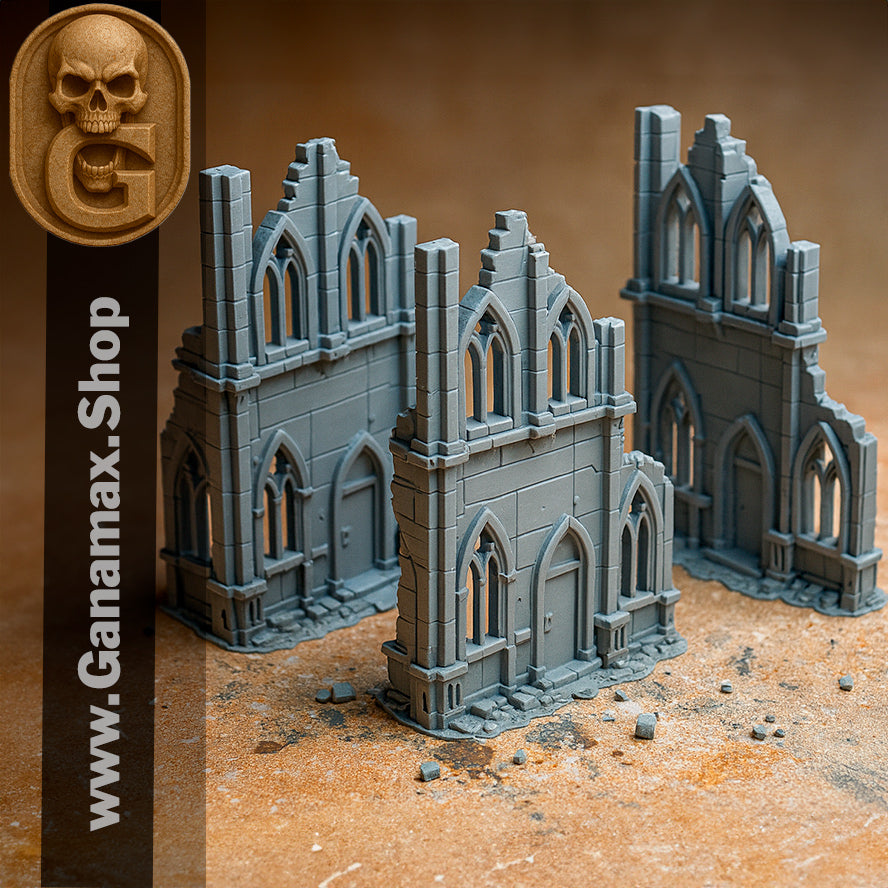 Ruine Gothique 01 – Décor immersif en résine pour wargames et JdR (précommande)