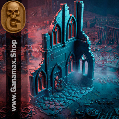 Ruine Gothique 01 – Décor immersif en résine pour wargames et JdR (précommande)