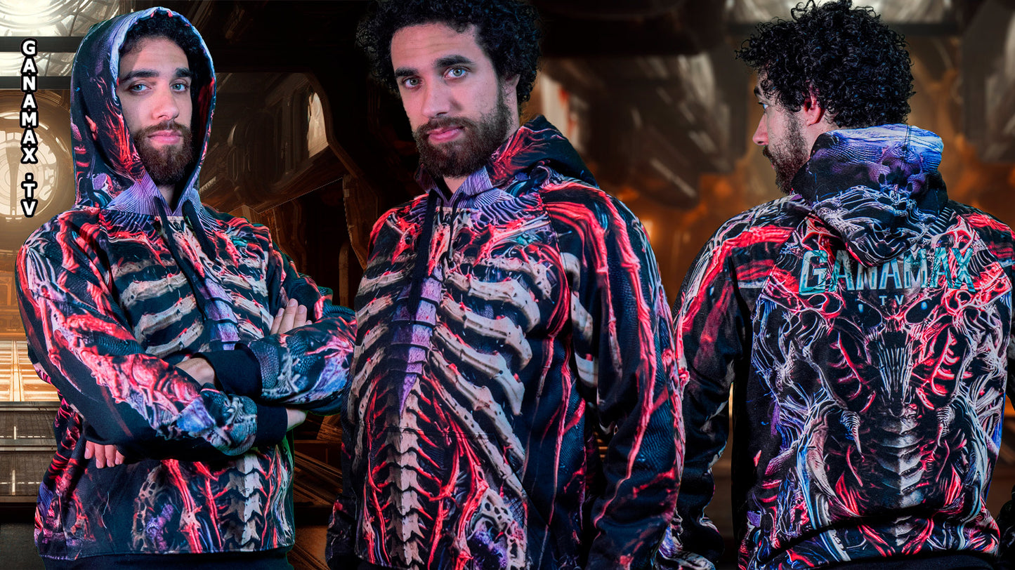 Sweat à capuche "Sweater de Wargame Insecte de l'Espace"