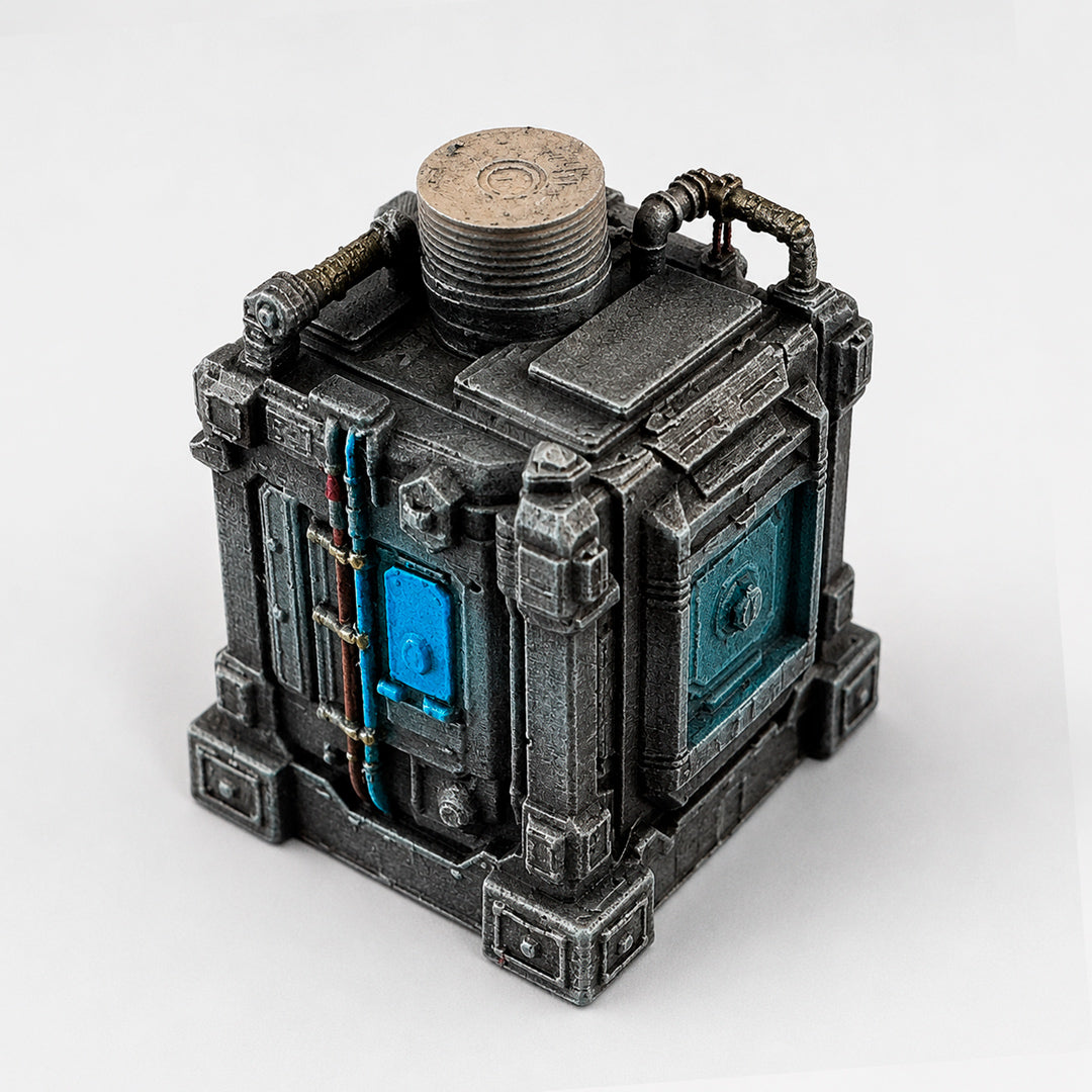 Générateur d'énergie sci-fi imprimé en 3D – décor wargame industriel Ganamax