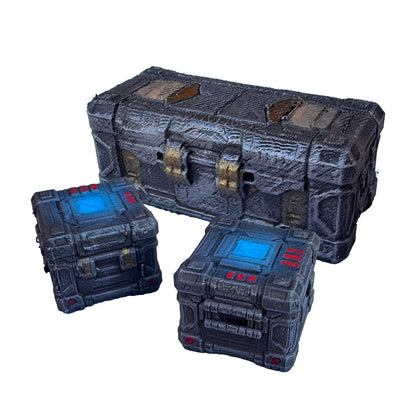Caisse de Stockage Ganamax – Décor Sci-Fi pour Wargames & JDR