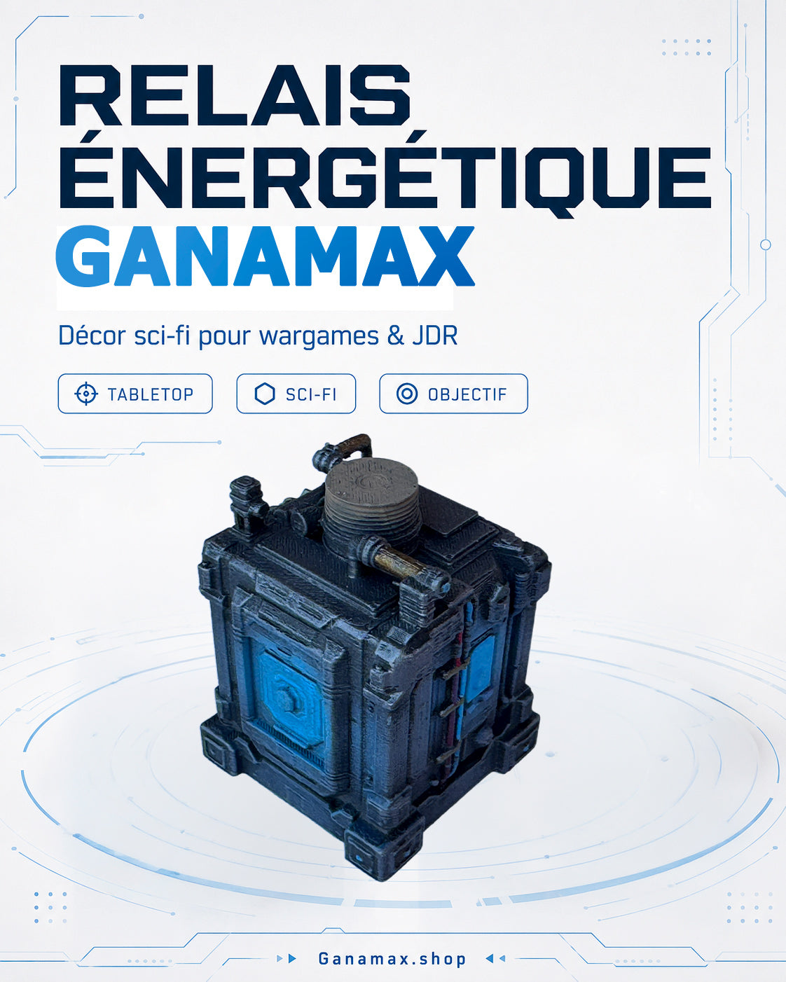 Pack de générateurs d'énergie sci-fi – décors wargame en résine
